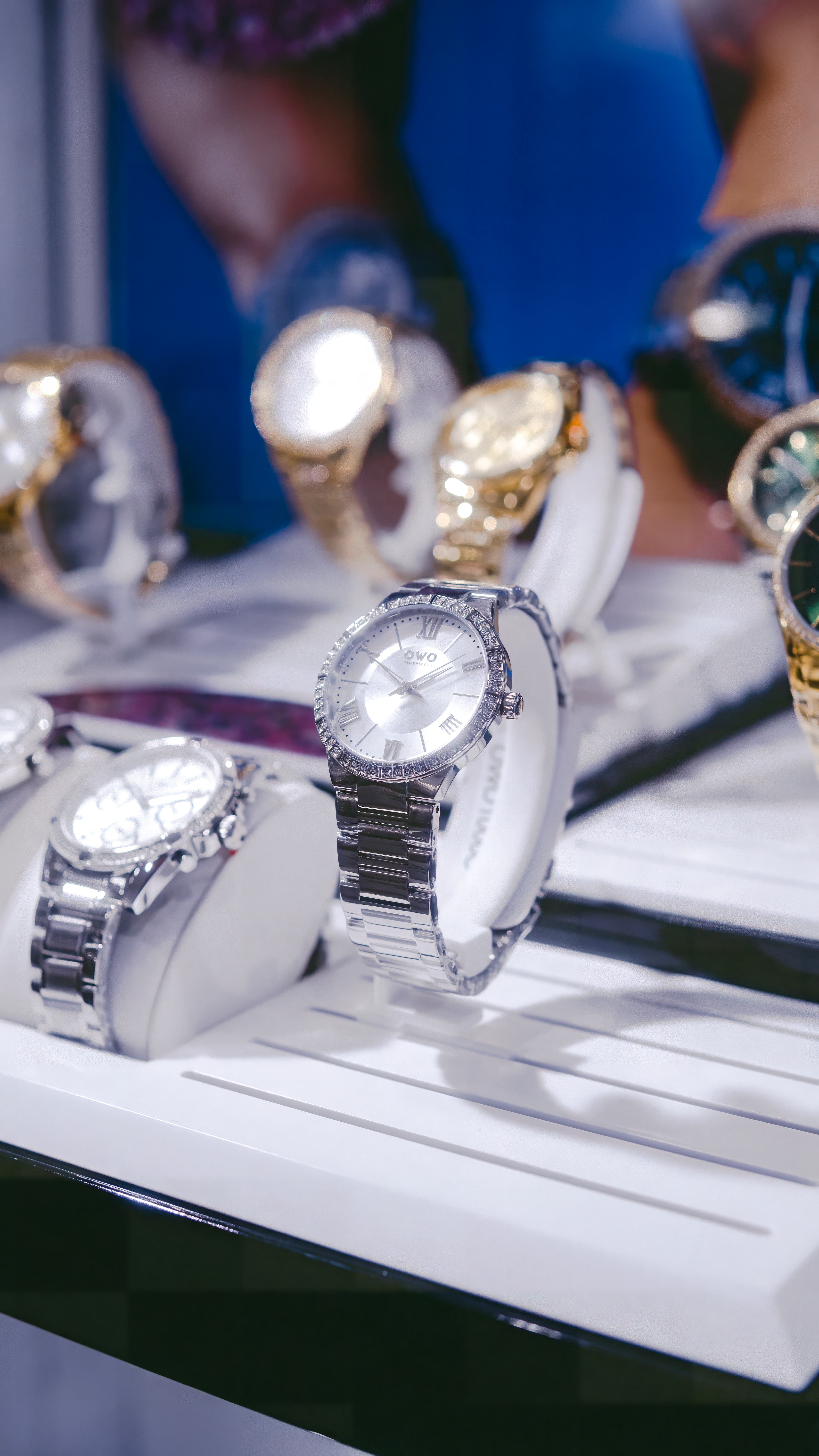 Guess watches illuminated at a Pulito event showcase